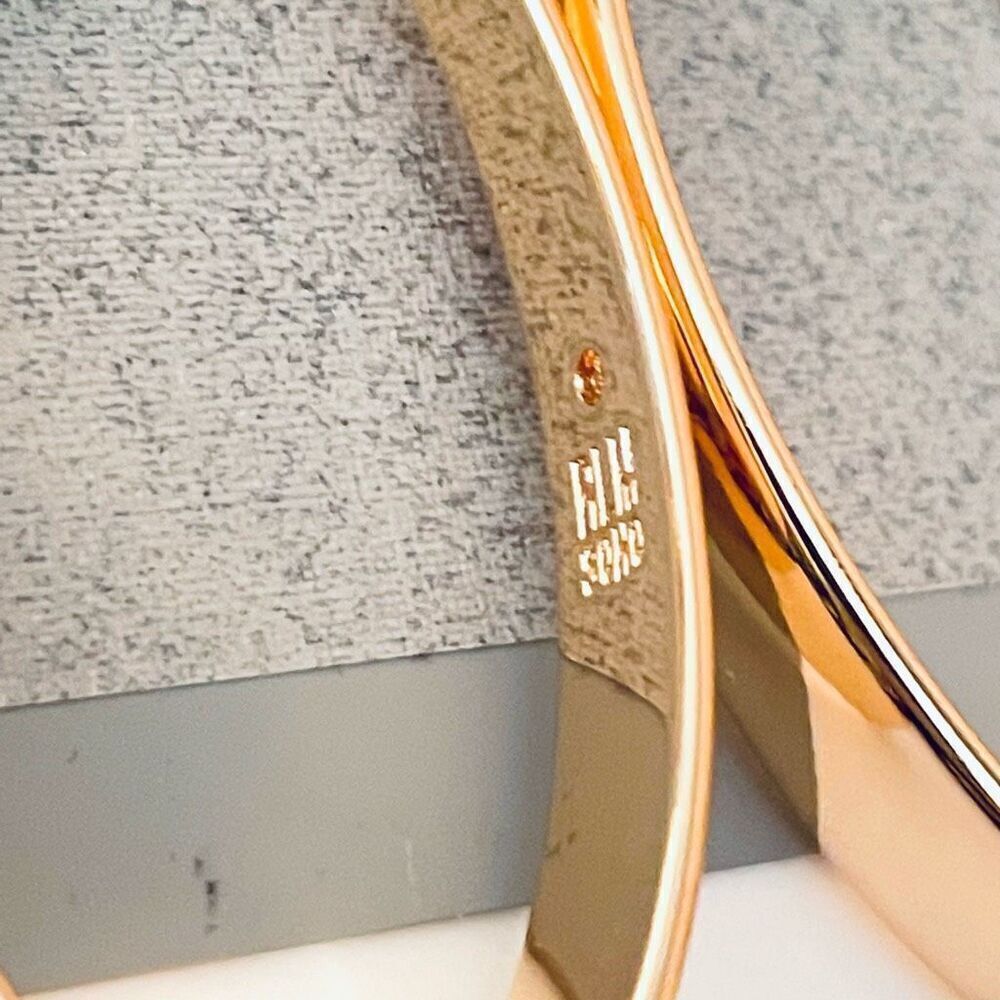 LAST ONE NWT Robert Lee Morris Soho Large Oval Thick Polished Gold Hoops earring - Picture 3 of 10